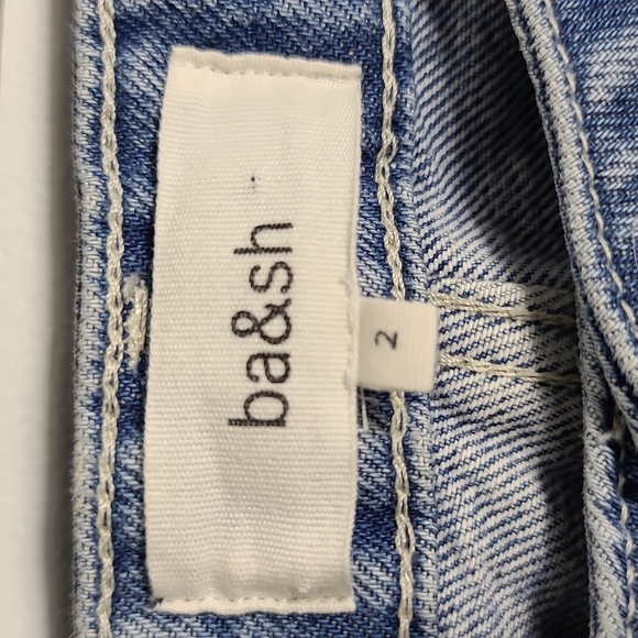 BA&SH Astel Jeans Straight Cut Offs in Indigo Size 2 - Picture 2 of 16